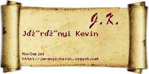 Járányi Kevin névjegykártya